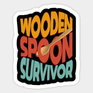 Wooden Spoon Survivor Sticker